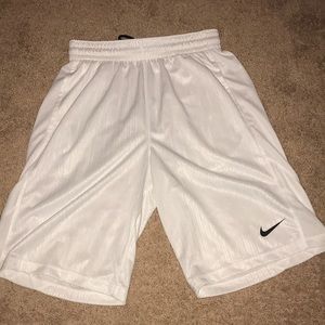 White Nike shorts